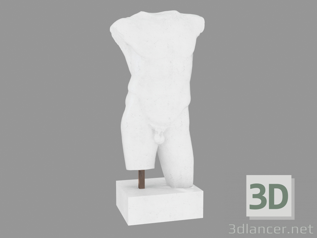 3d модель Мармуровий торс Diadumenos Torso (фрагмент) – превью