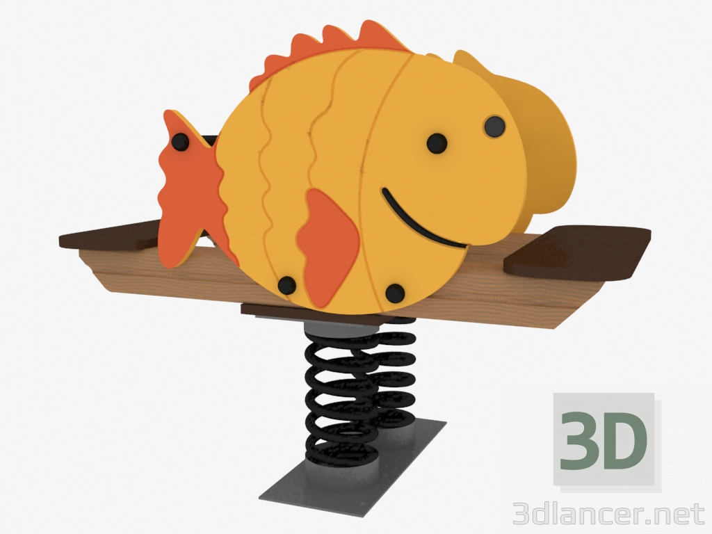 3d model Silla mecedora de un parque infantil de bolas de pescado (6131) - vista previa