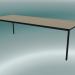 Modelo 3d Mesa retangular Base 250x90 cm (Carvalho, Preto) - preview