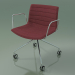 3d model Chair 3124 (4 castors, with armrests, chrome, with removable fabric upholstery) - preview