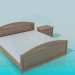 3d model Bed with a cupboard - preview