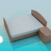 3d model Bed with a cupboard - preview