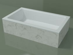 Lavabo sobre encimera (01R131101, Carrara M01, L 60, P 36, H 16 cm)