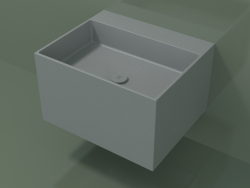 Lavabo suspendu (02UN32302, gris argenté C35, L 60, P 50, H 36 cm)