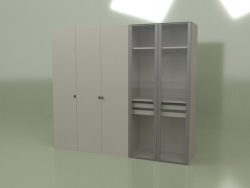 Wardrobe 5 doors GL 150 C (gray)