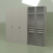 3d model Wardrobe 5 doors GL 150 C (gray) - preview