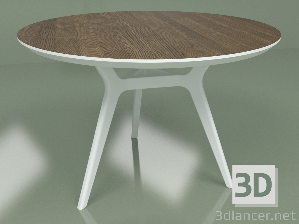 3d модель Стол обеденный Glat Walnut (белый, 1100) – превью