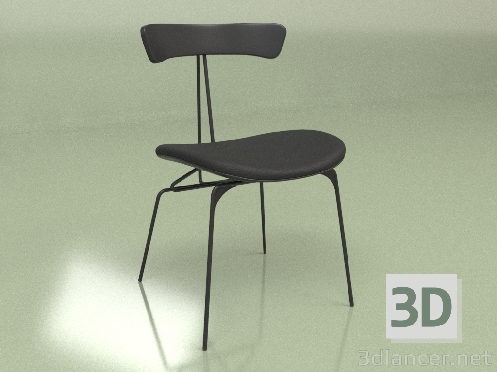 modèle 3D Chaise de salle à manger Trum (noir) - preview