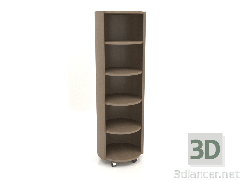 3d модель Стеллаж на колесиках TM 09 (D=503х1560, wood grey) – превью