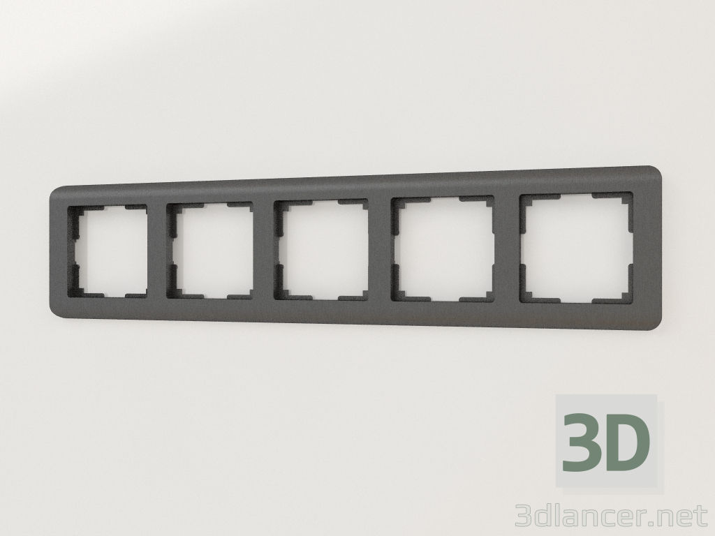 Modelo 3d Moldura para 5 postes Stream (grafite) - preview