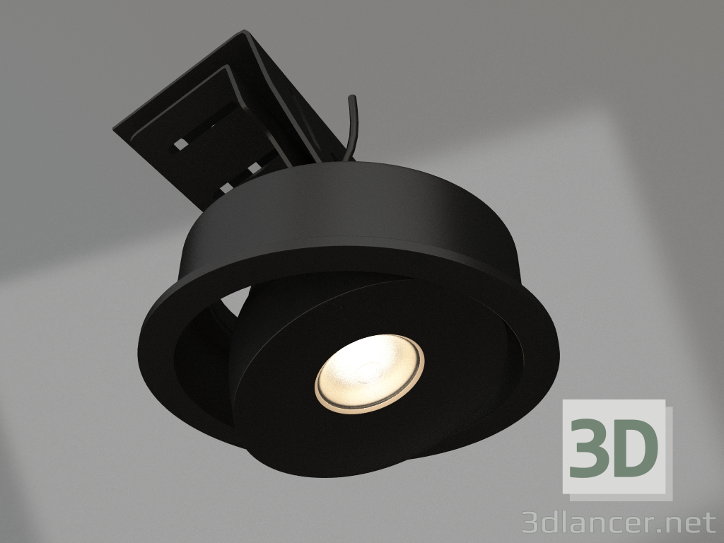 modello 3D Lampada CL-SIMPLE-R78-9W Warm3000 (BK, 45°) - anteprima