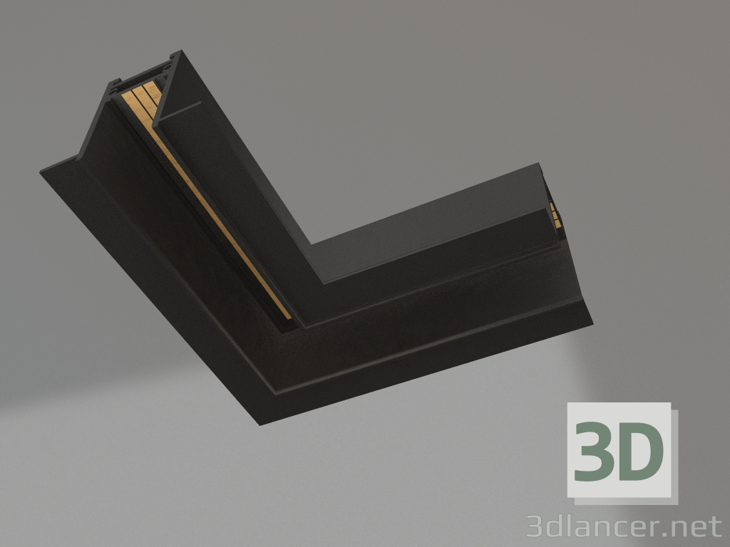 Modelo 3d Conector de canto MAG-CON-2538-F-L90 (BK) - preview