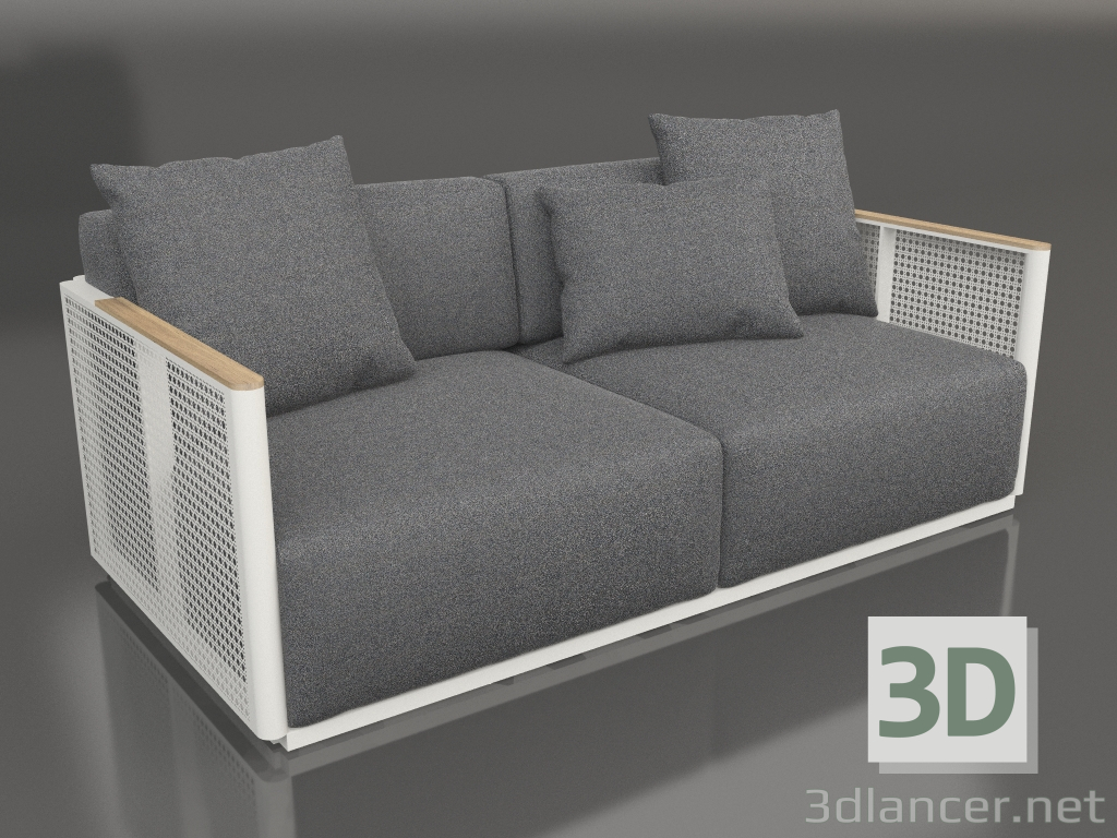 modello 3D Divano 2 posti (Grigio agata) - anteprima