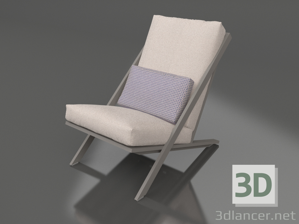 Modelo 3d Poltrona para relaxar (cinza quartzo) - preview