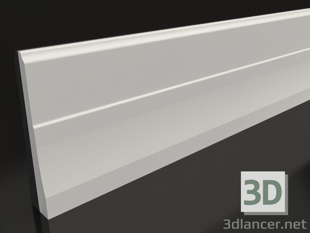 3d model Gypsum floor plinth PN 010 2 (220x25) - preview