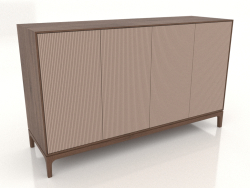 Meuble TV FARGO avec façades fraisées 1600x500x950 mm (beige, chêne tabac, option 3)