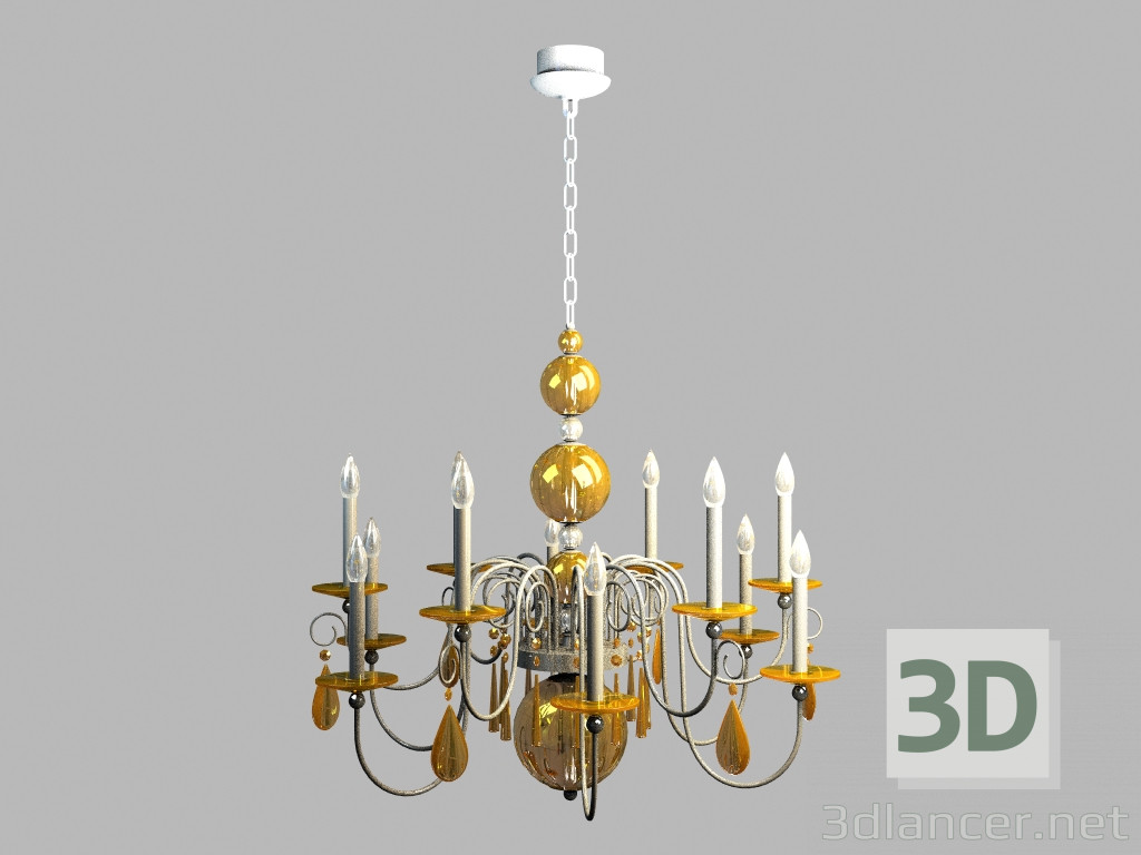 3d model Chandelier Regina MD 8048-12A, amber - preview