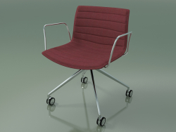 Silla 2061 (4 ruedas, con reposabrazos, LU1, con tapicería de tela)