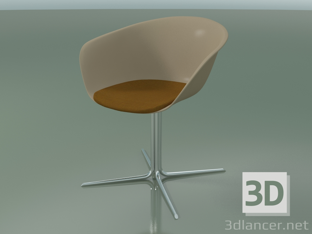 3d model Silla 4225 (4 patas, giratoria, con cojín de asiento, PP0004) - vista previa