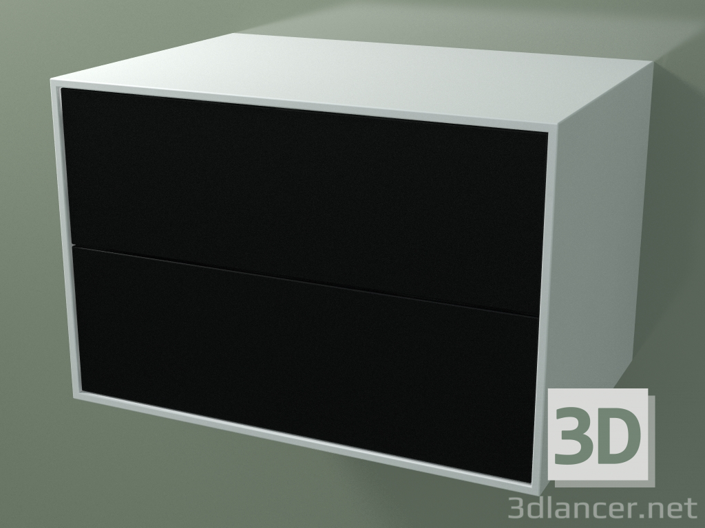 3d model Caja doble (8AUCCB01, Glacier White C01, HPL P06, L 72, P 50, H 48 cm) - vista previa