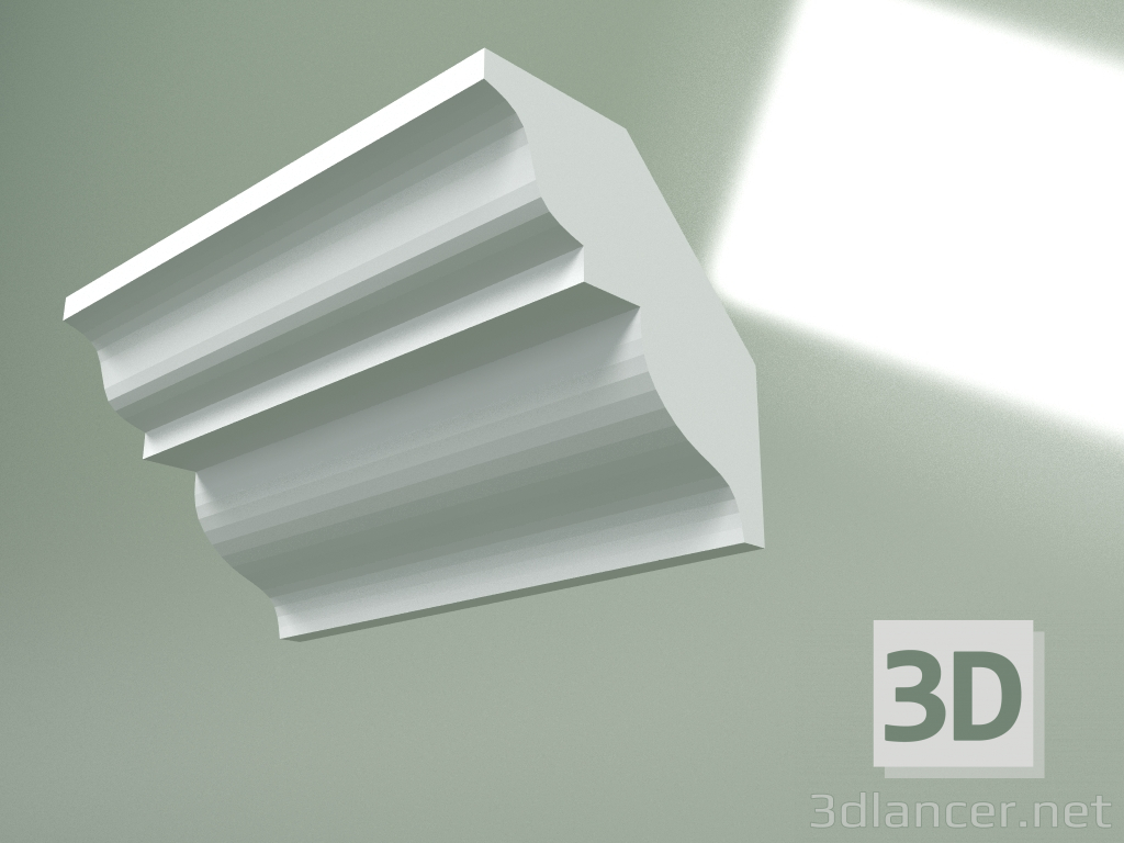 modello 3D Cornicione in gesso (zoccolo a soffitto) KT300 - anteprima