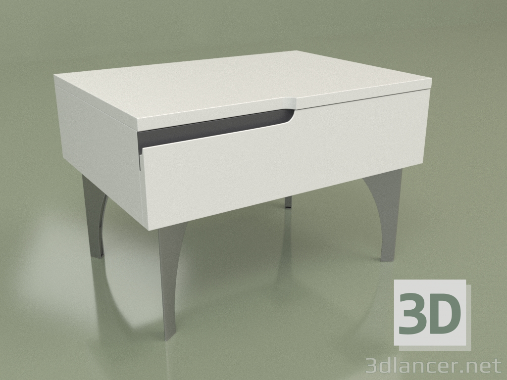 Modelo 3d Mesa de cabeceira GL 200 (branca) - preview