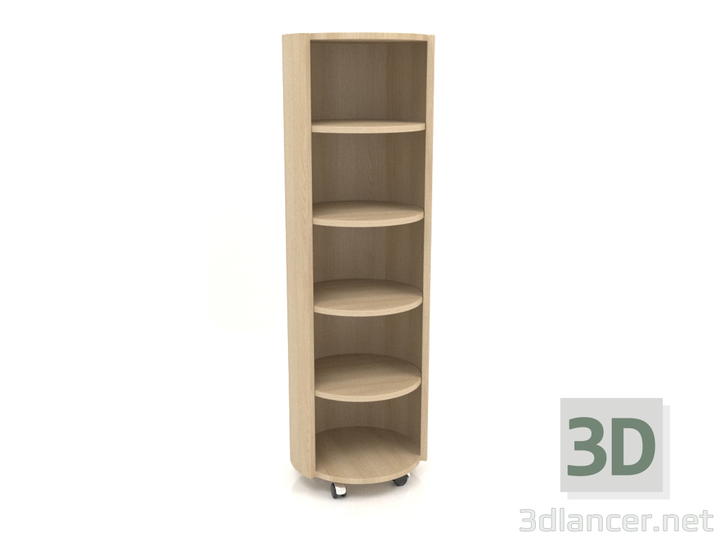 3d модель Стелаж на коліщатках TM 09 (D=503х1560, wood white) – превью