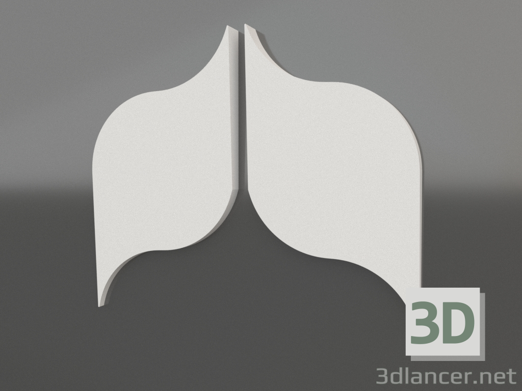 Modelo 3d queda do painel 3d - preview