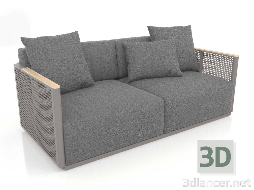 3d model Sofá 2 plazas (Gris cuarzo) - vista previa