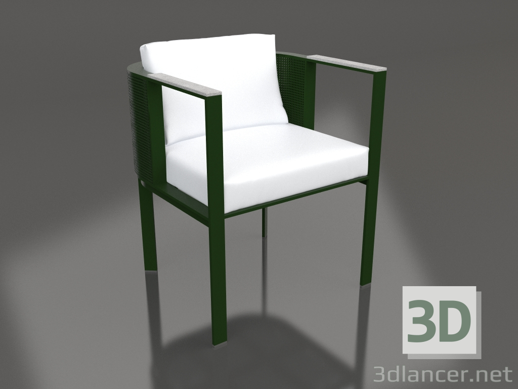 3d model Silla de comedor (verde botella) - vista previa