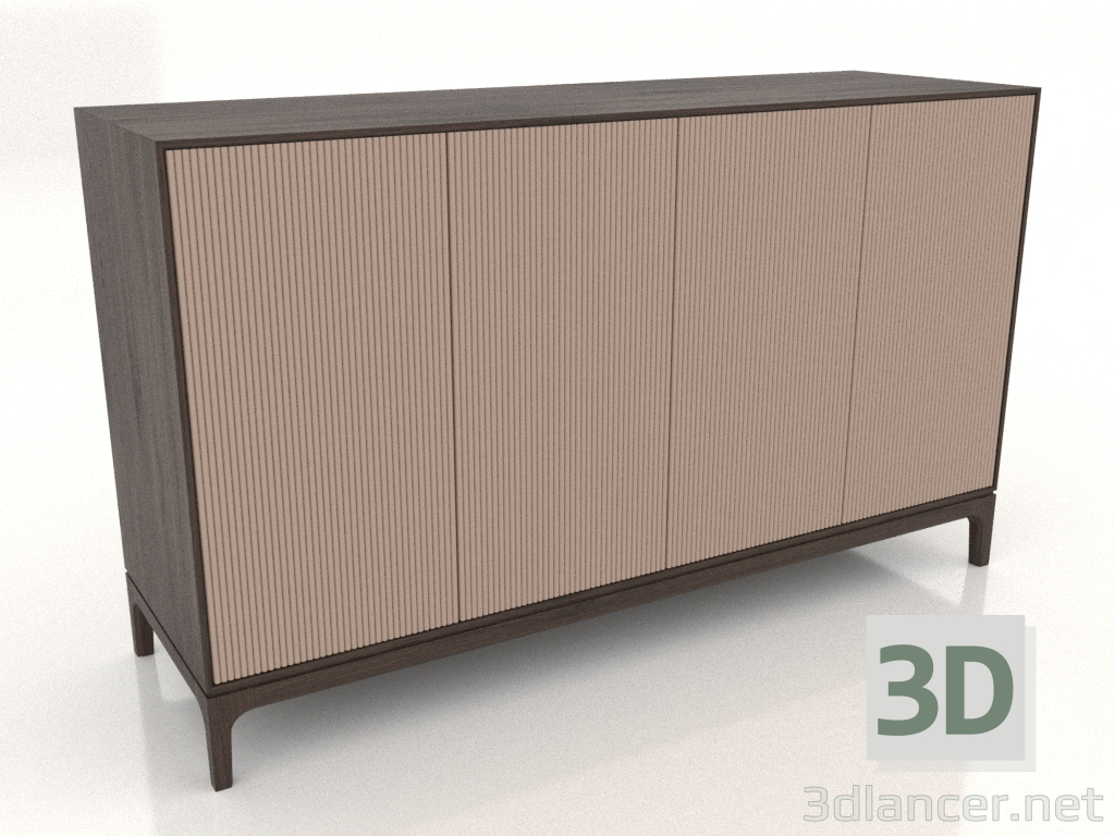modello 3D Mobile TV FARGO con frontali fresati 1600x500x950 mm (beige, rovere scuro, opzione 3) - anteprima