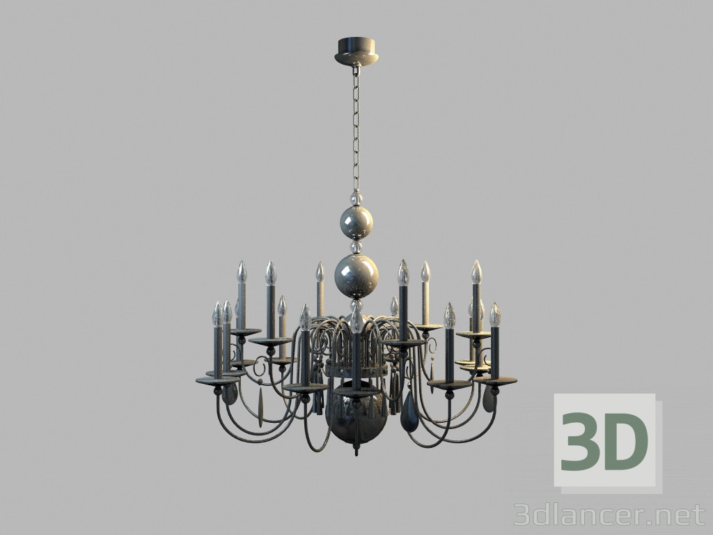 Modelo 3d Preto de candelabro Regina MD 8048-18A - preview