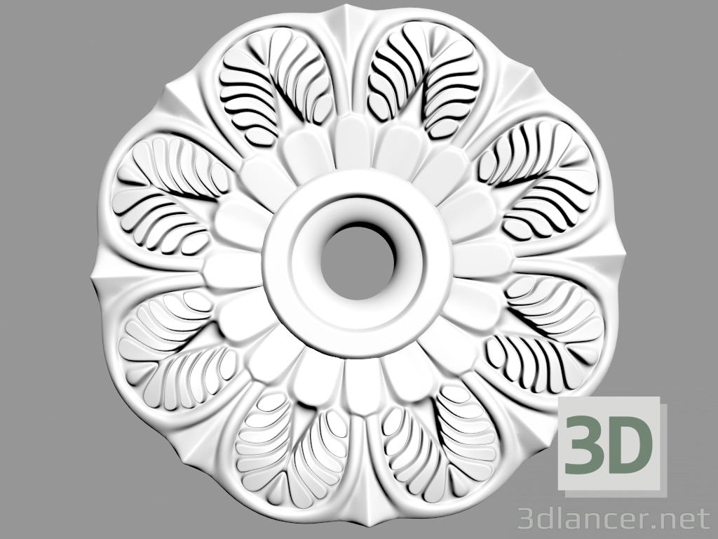 modello 3D Uscita a soffitto (P2) - anteprima