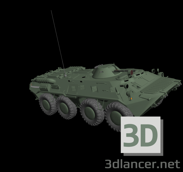 3d модель БТР80 – превью