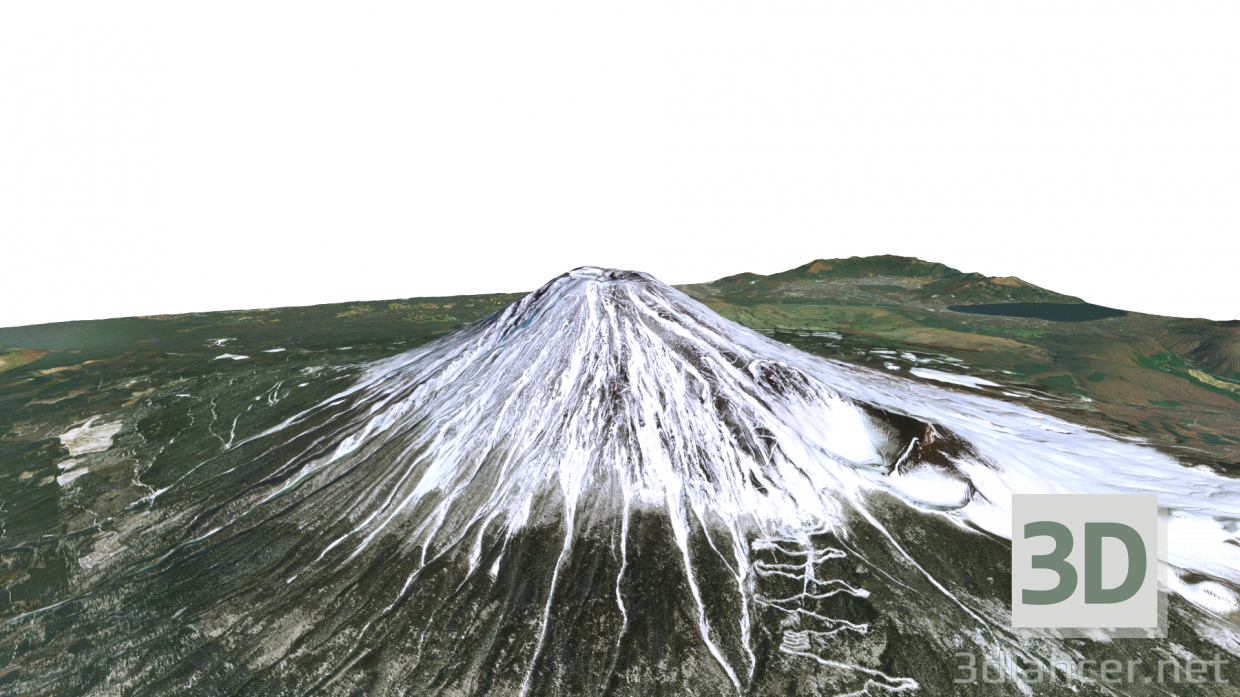 3d Fuji volcano 3D model/3D модель вулкана Фудзияма модель купить - ракурс