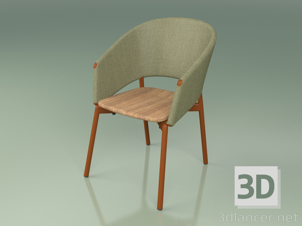 3d model Silla confort 022 (Metal Rust, Olive) - vista previa