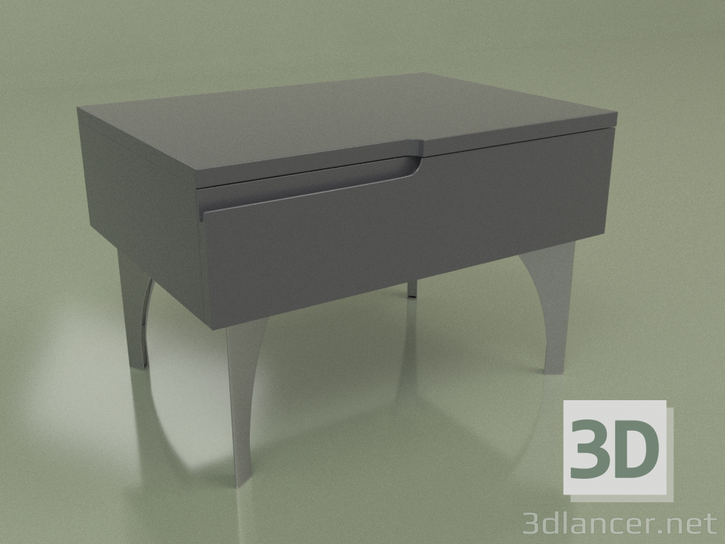 modello 3D Comodino GL 200 (Antracite) - anteprima