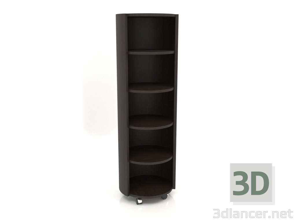 3d модель Стеллаж на колесиках TM 09 (D=503х1560, wood brown dark) – превью