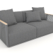 3d model 2-seater sofa (Anthracite) - preview