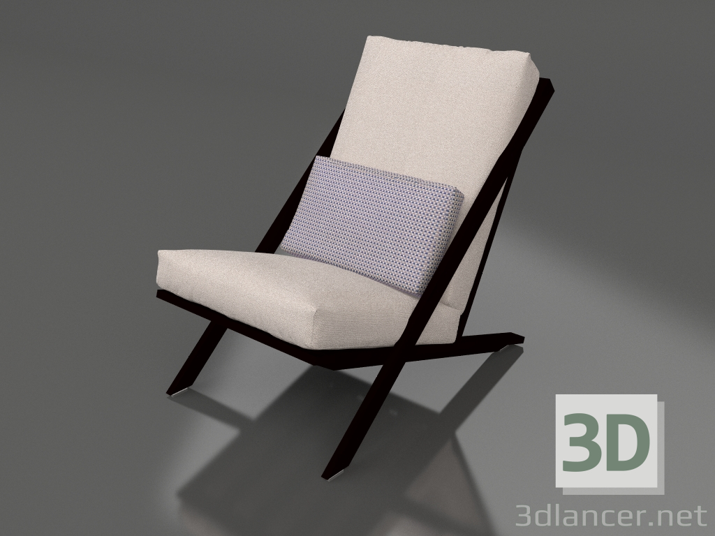 3d model Club chair for relaxation (Black) - preview